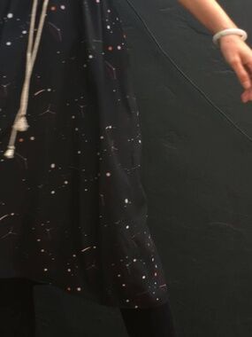ERICA TANOV The Jasper Dress In Black Nightscape Silk Night Sky Lena Wolff 2018
